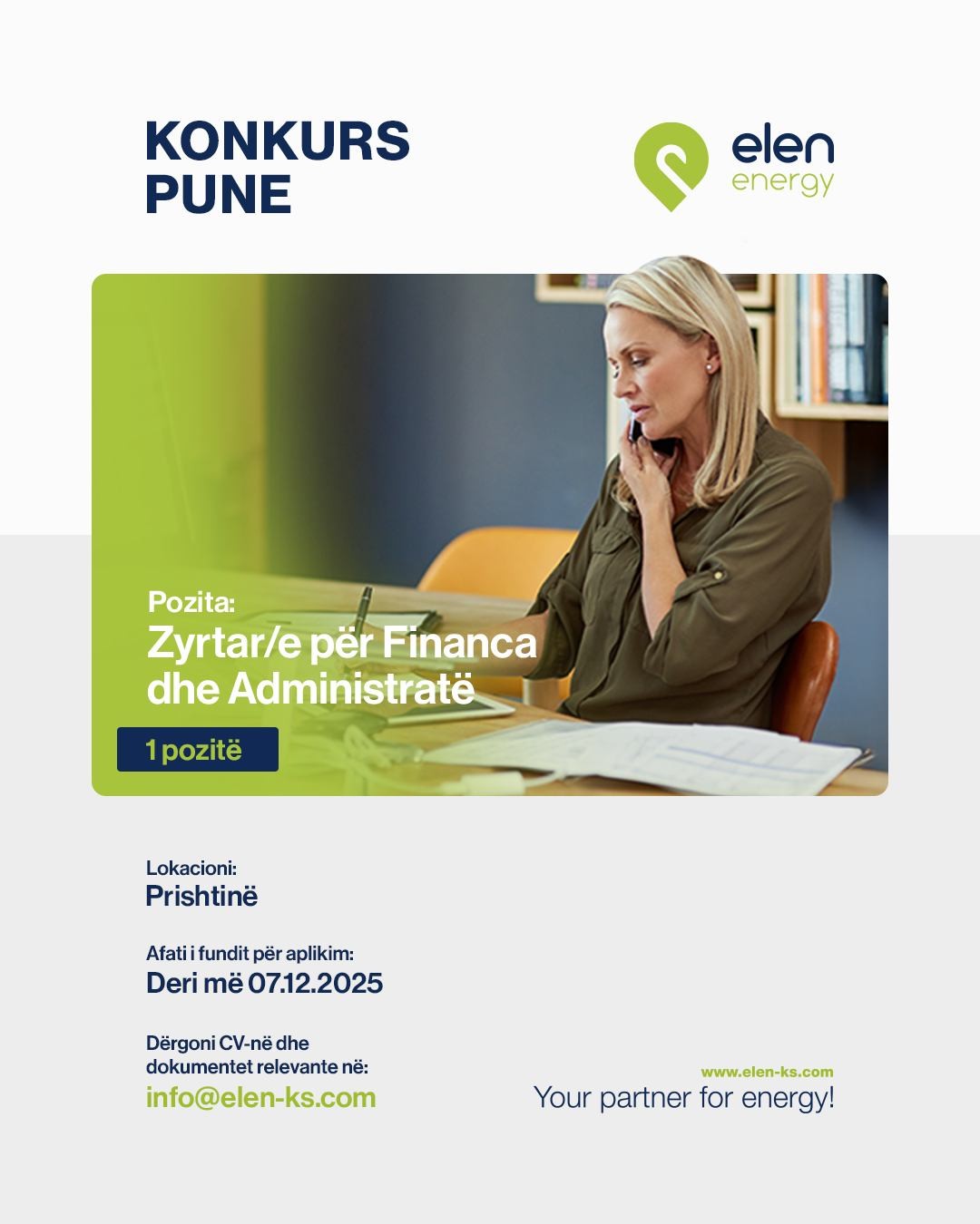Zyrtar/e për Financa dhe Administratë